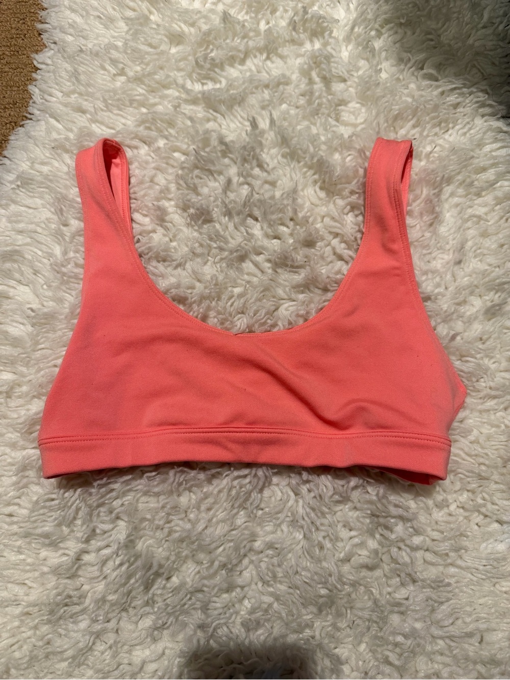 ALO Yoga Coral Pink Scoop Sports Bra